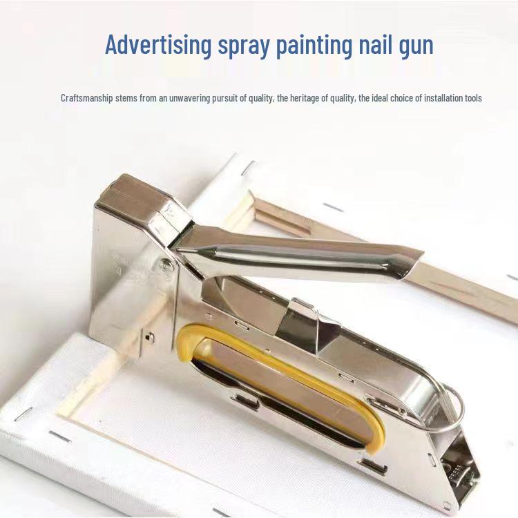 Manual Brad Nailer 1008F - U-Type Staple Gun for Canvas, Woodworking & Advertising