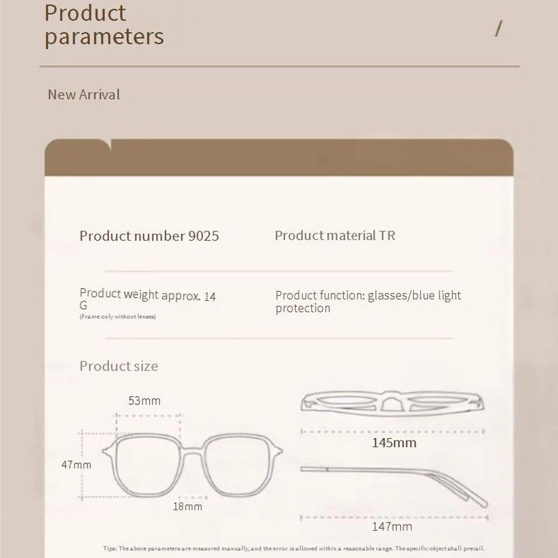 Fashionable Myopia Glasses Frame for Women Can Match with a Large Frame with a Small Square Face and Eyes Lens Frame MH9025