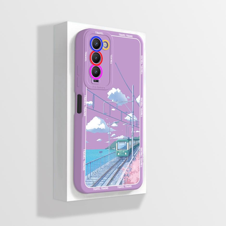 For Tecno Camon 18 18P Case CH6 CH7 Soft Silicone Phone Cover for Camon 18 Camon18 P Camon18P Cases Straight Edge Bumper Fundas