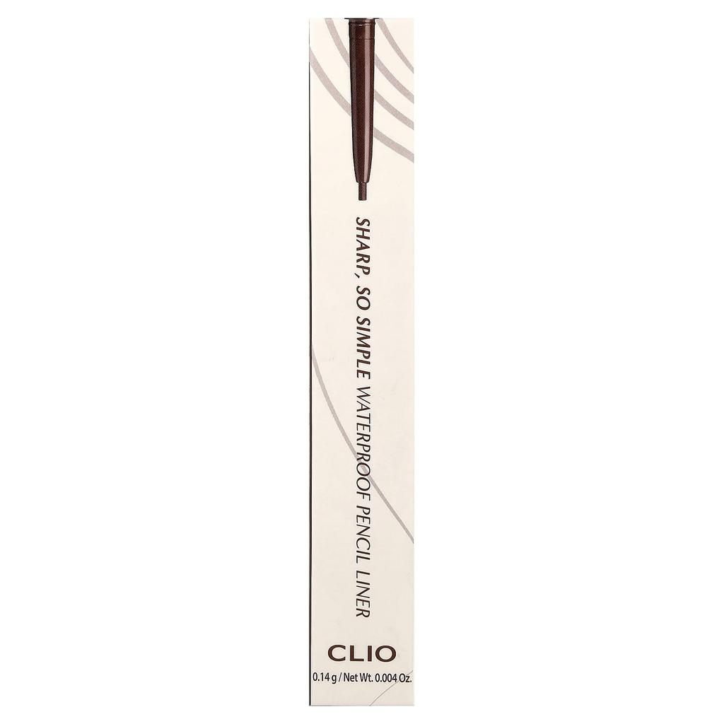 Clio Sharp, So Simple Waterproof Pencil Liner, 02 Brown, 0.14g (0.004oz)