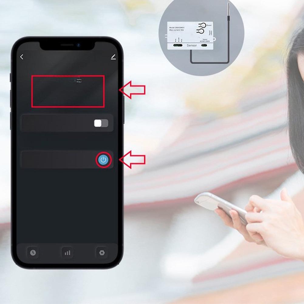 For Zigbee- Temp Control Switch AC85-265V Input Dry Contact 10A Load Waterproof Sensor Wireless Monitor For Greenhouse Incubator
