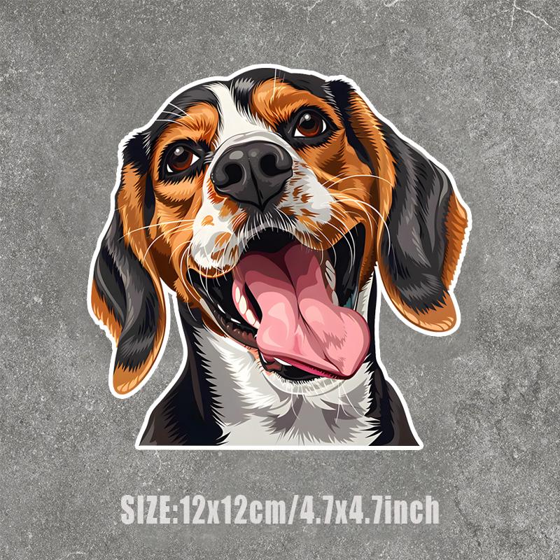 

Наклейки на вікна бампера автомобіля собаки Бігль для автомобіля Вантажівка Ван Модні наклейки Вінілові наклейки з матеріалу білий