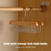 #1/2PCS Versatile Wooden Hat Organizer Rack With Hooks Caps Belts Ties Storage Space-Saving Home Retail Display Clothes Storage