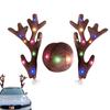 Coarne strălucitoare cu LED-uri Decor pentru mașină de Crăciun Costum de camion pentru auto Corne de cerb de ren pentru vehicul Camion SUV Accesorii pentru mașină