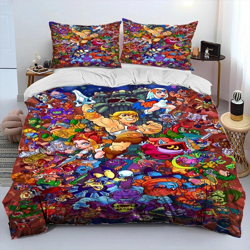 He Man As Well As the Masters of the Universe Comforter Bedding Set,Duvet Cover Bed Set Quilt Cover Pillowcase,Queen Size Bedding Set