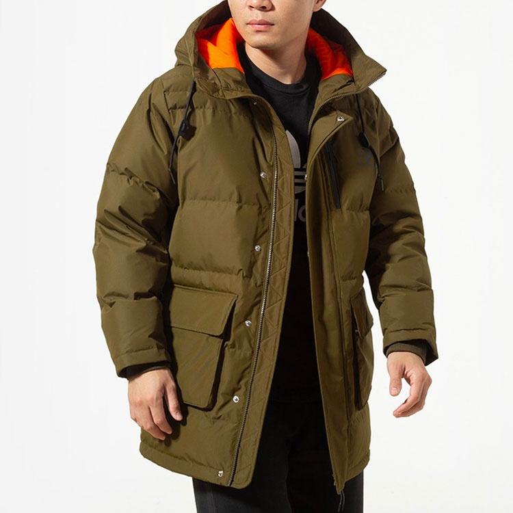Converse Mid-Length Down Fill Puffer Jacket Asia Sizing 'Olive Green' Men's 10019323-A02