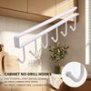 No Drill 12 Hooks Kitchen Utensil Holder Under Cabinet Cup Mug Organizer Rack