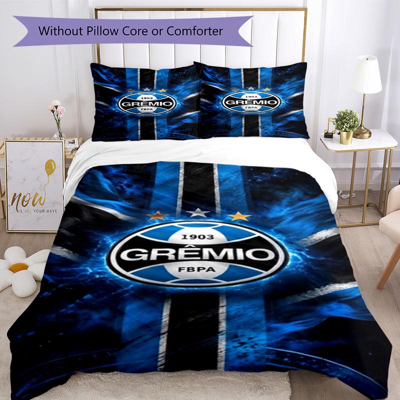 Fc 1903 Emblem Printed Pattern Duvet Cover Set – Includes 1 Duvet Cover and 2 Matching Pillowcases Bedroom Decor Christmas Gifts