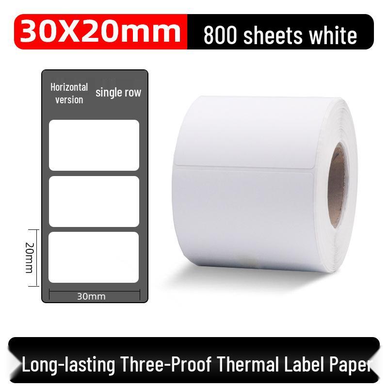 Durable Thermal Label Paper with Extra-Adhesive for Printers - Waterproof, Oilproof, Scratch Resistant