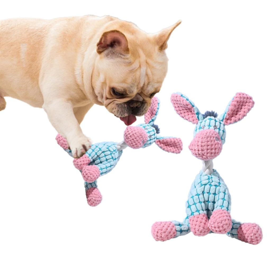 Unzerstörbares Hundespielzeug, interaktives Hundespielzeug zum Kauen, unzerstörbares quietschendes Hundespielzeug, weiche Plüschtiere zum Spielen und Trainieren