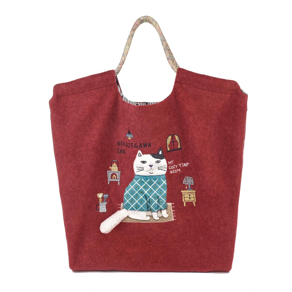 Женская флисовая сумка Kusguru Japan с паракордом, 247626, Красная