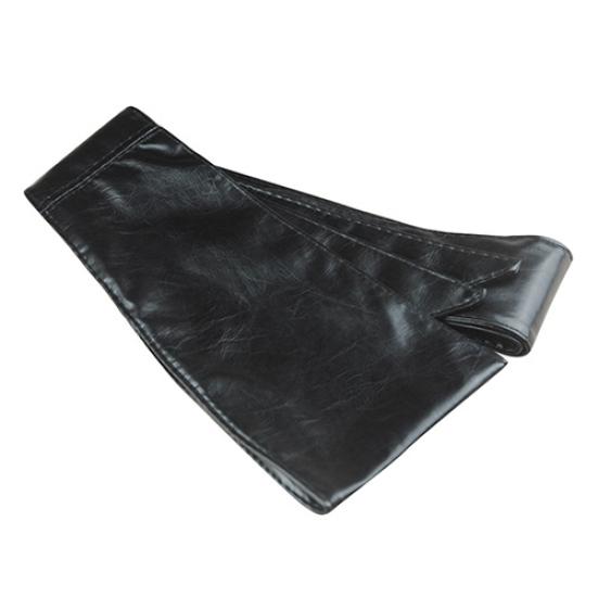 Women's Faux Leather Bowknot Wrap Corset Tie Cinch Waist Belt Band Waistband