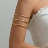 Simple Water Drop Open Upper Arm Bracelet Fashion Smooth Metal Arm Bracelet Women's Aesthetic Vintage Irregular Jewelry