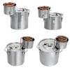 8 Gal 30L Distiller Moonshine Alcohol Stainless Copper DIY Home Water Wine Essential Oil Brewing Kit 304 Stainless Steel Boiler
