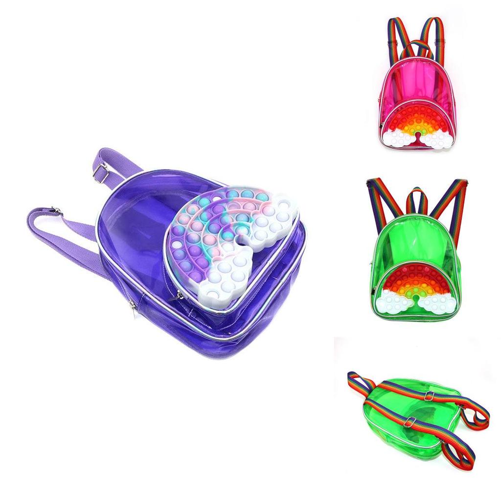 Stylish Fidget Backpack Toys Big Size Pop It Shoulder Bag For Ultimate Stress Relief