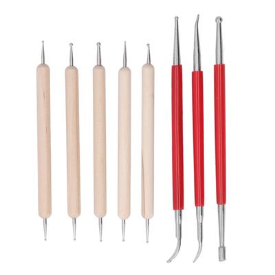Doppelseitiger Punktierstift, kleines tragbares Gravurstift-Set zum Modellieren und Schnitzen