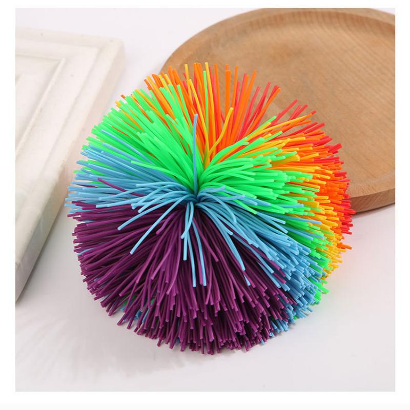 10cm Jugging Ball Colorful Rubber Wire Ball Toys For Kids Anti-Stress Stretchy Ball Children's Novelty Toys Funny Rubber Toy