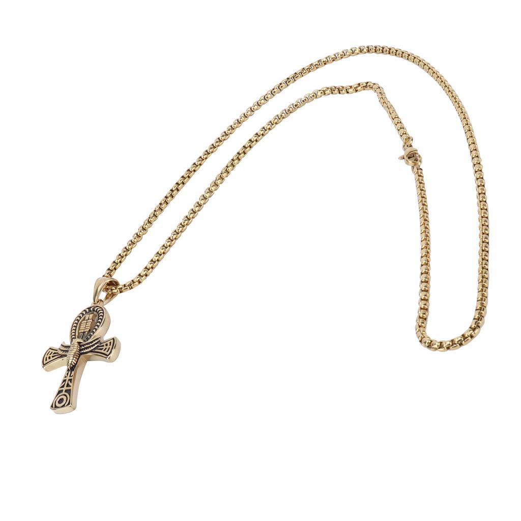 Vintage Men Pendant Necklace Hip Hop Style Male Jewelry Necklace Gift Clothes AccessoryGold