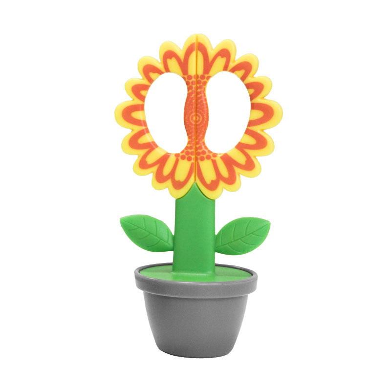 Cute Flower-Shaped Safety Scissors, Made Of Abs Resin, Suitable For Office And School Supplies, Desktop Decoration.