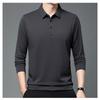 Men S Long Sleeve Polo Shirt Solid Color Casual Basic Style