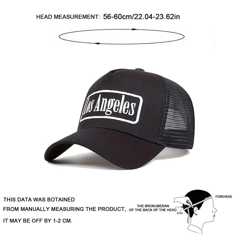 Unisex LOS ANGELES Print Baseball Netz Kappen Frühling und Sommer Outdoor Verstellbare Freizeit Hüte Sonnenschutzhut
