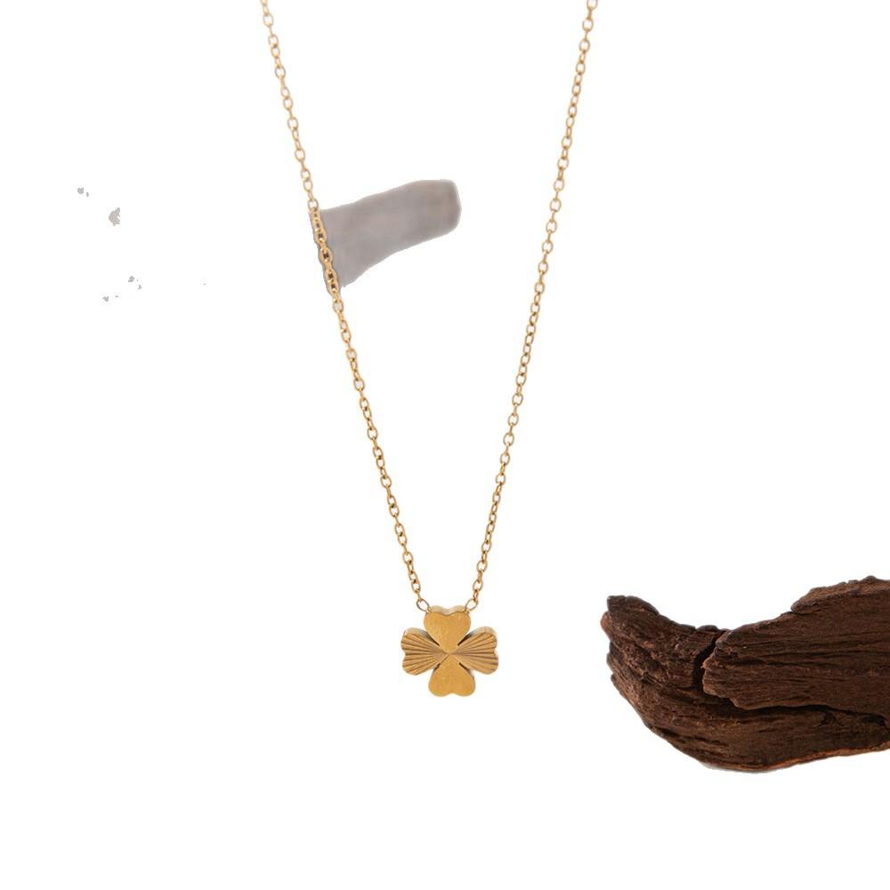 Necklace Women's Versatile Four-leaf Clover Necklace Design Clavicle Chain Women's Trend Japan and Korea Fashion Summer Cover