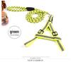 Reflective Braided Dog Harness and Leash Set