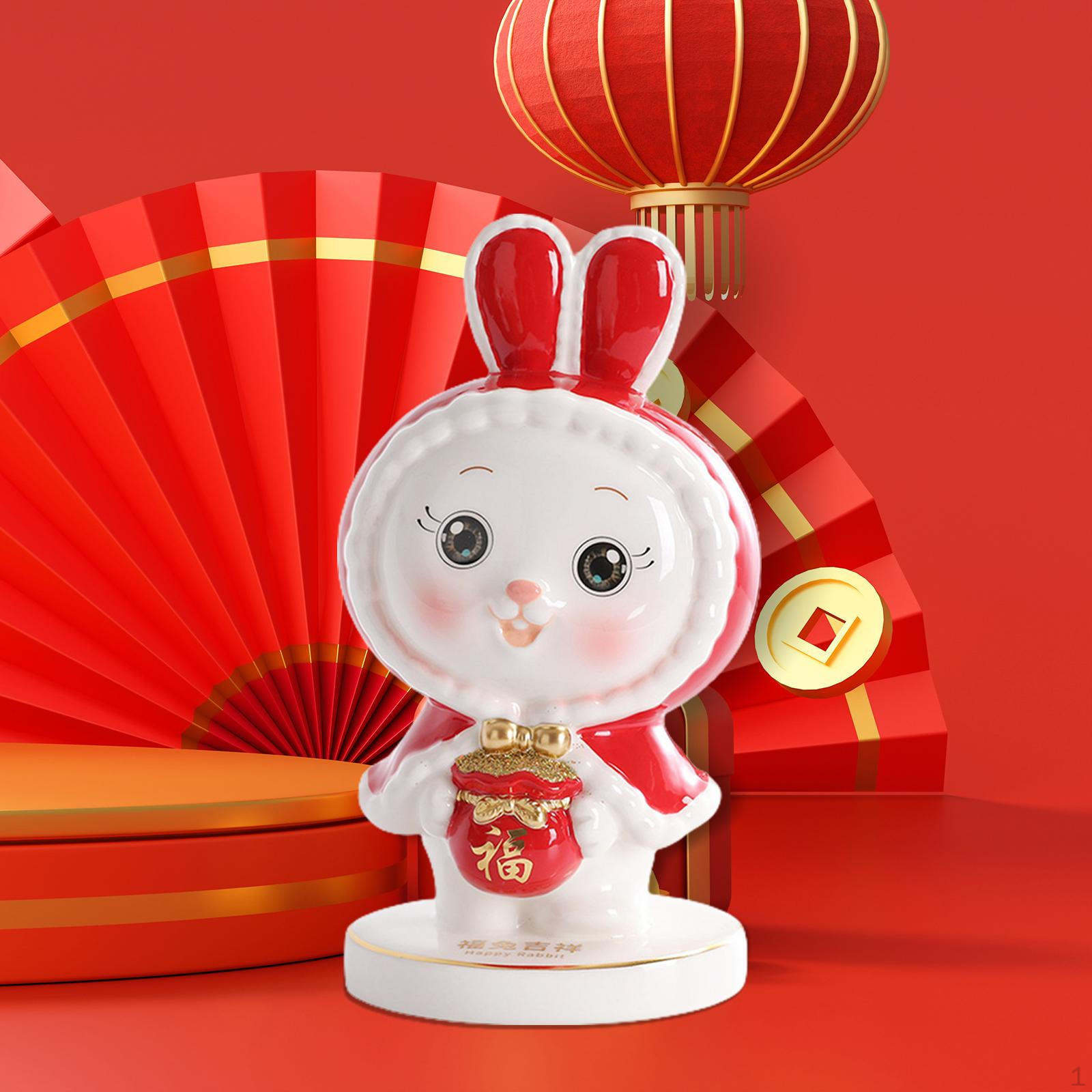 

Копилка-кролик, скульптура-статуя животного, украшение для рабочего стола, полки домашнего шкафа красный