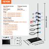 Lab Stand Support, Laboratory Retort Support Stand Set, Steel Lab Stand 23.6" Rod and 8.3" x 5.3" Cast Iron Base, Includes Flask Clamps, a Burette