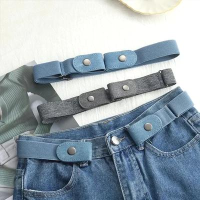 2024 Canvas Adjustable Elastic Waist Band Invisible Belt Buckle-Free Belts for Women Men Jean Pants Dress No Buckle Easy To Wear