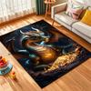 1PC Dragon Guarding Treasure Cave Pattern Rug Carpets for Bedroom Living Room Sofa Mat Creative Door Mat Cloakroom Home Decor