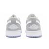 Jordan Air Jordan 1 Slip Resistant Abrasion Resistant Low top Vintage Basketball Shoes Women's White Gray DC0774-105(Team1180-)