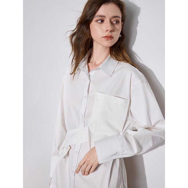 Chuyu Designer Striped Polo Collar Shirt Dress