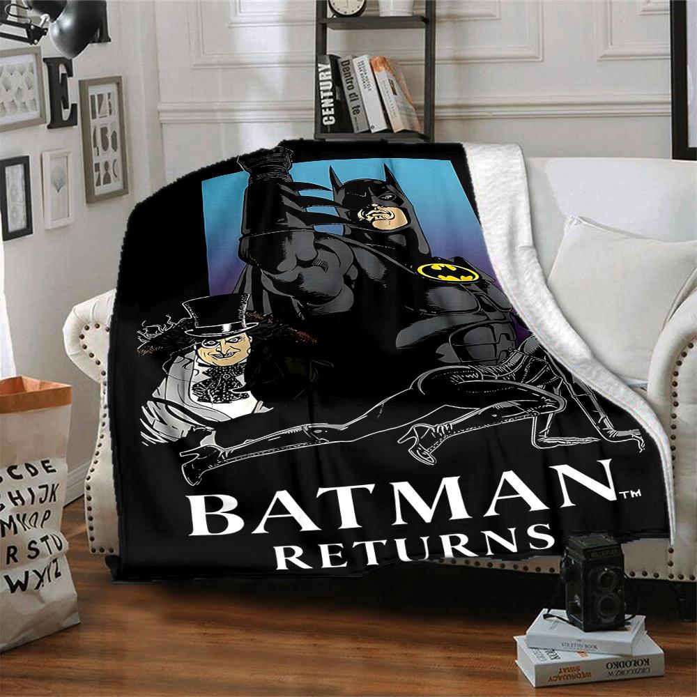 1pc Batman Blanket Lightweight Flannel Throw For Sofa, Bed, Travel, Camping, Livingroom, Office, Couch, Chair, And Bed