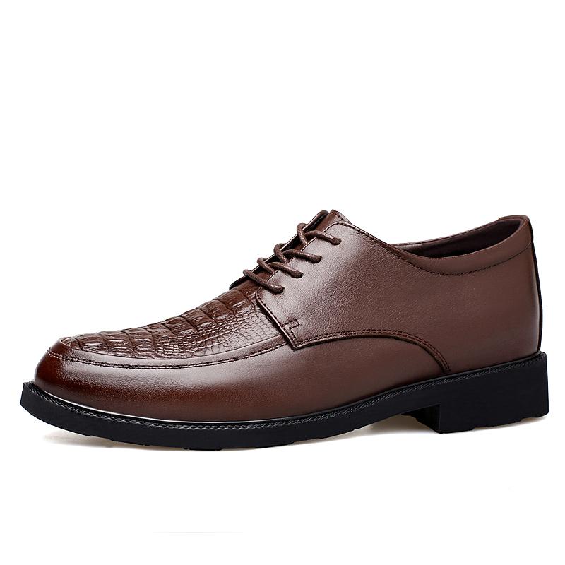 

Fashion Luxury Brand Men Casual Flats Genuine Leather Business Oxford Shoes Antiskid Gentleman Shoes Crocodile Pattern Formal Dress Shoe 47