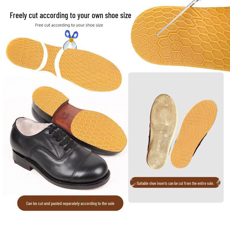 Non-Slip Honeycomb Rubber Shoe Repair Pads - Anti-Wear Silent Sole Patches for Sports & Board Shoes