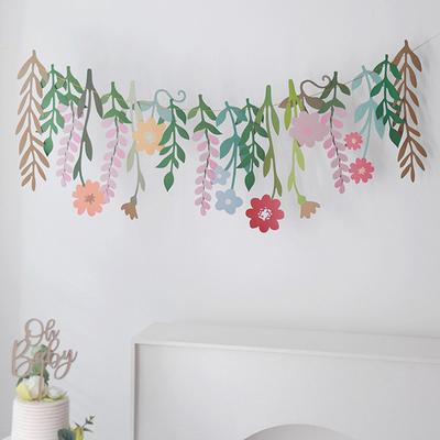 Kindertag Muttertag Blätter Blume Pflanzen Banner Kindergeschenk Schlafzimmerdeko Fröhliches Frühlingsthema Geburtstagsfeier Deko