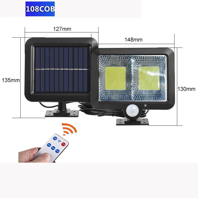 100LED Solar Licht Außen Motion Sensor Aufladen Solar Wand Licht Wasserdicht Notfall Led Licht Straße Garten Veranda Lampe