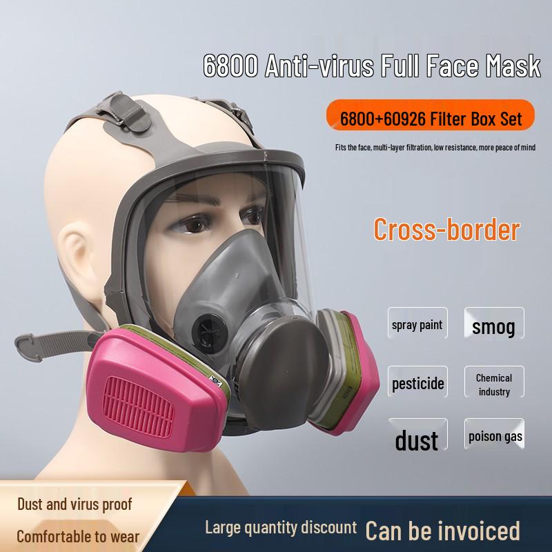 Masque respiratoire de protection 6200 pour peinture en aérosol, pesticide, produit chimique, gaz et formaldéhyde
