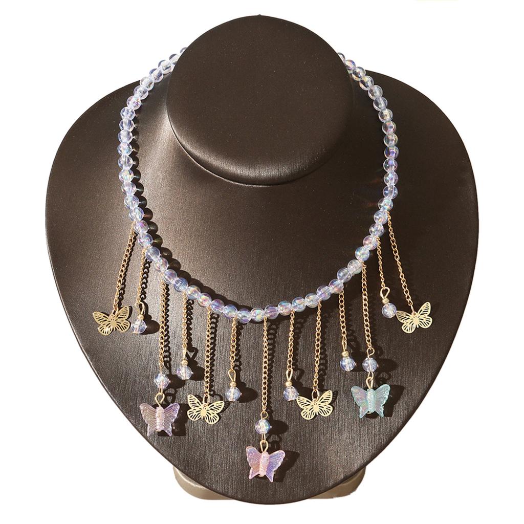 Stunning Butterfly Necklace Adjustable Length Necklace Alloy Material Neck Jewelry Perfect Gift for Fashion Forward Girl