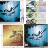 Mermaid And Dolphin Ocean Scene Shower Curtain, Dive Into Sea Life, Fabric Bathroom Decor