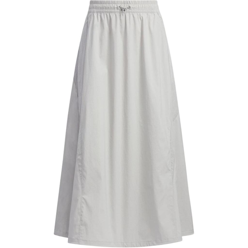 Adidas Volume Skirt Solid Color Loose Casual Long Skirt Women skirts Light-Gray JJ3779