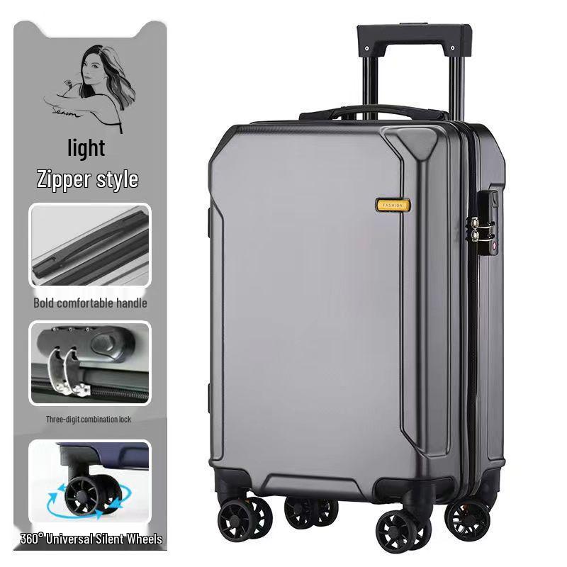 Women's Lightweight 20" & 24" Silent Universal Wheel Suitcase with Combination Lock