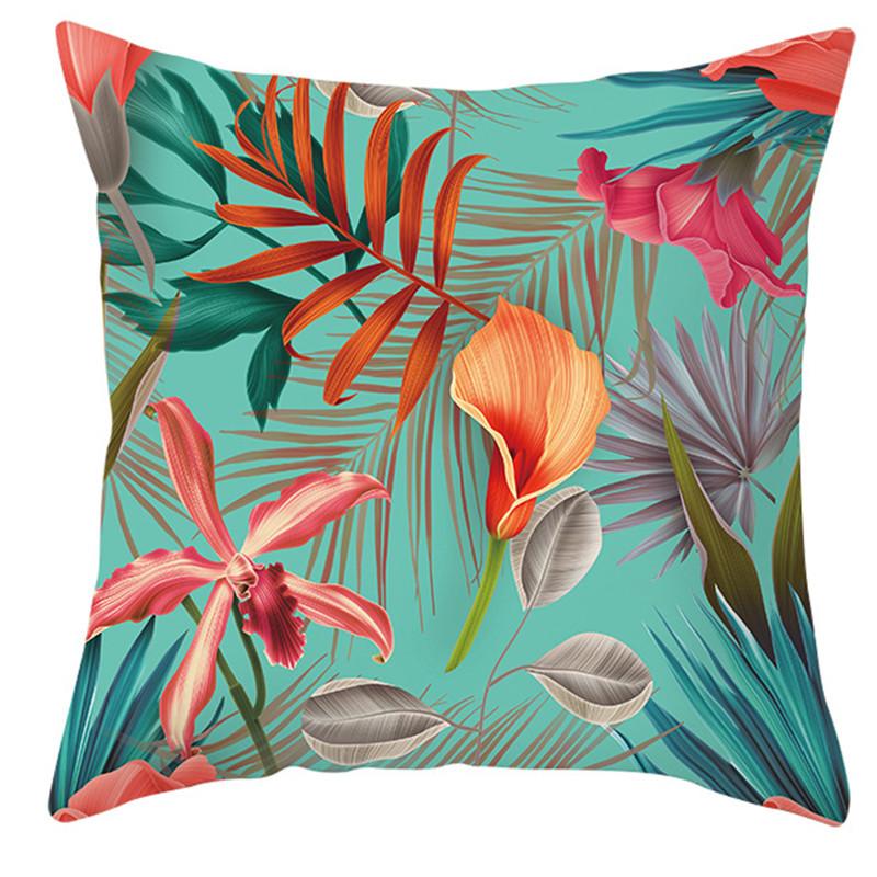 Tropical Plant Printed Pattern Cushion Cover for Home Living Room Sofa Decoration Pillow and Pillowcase