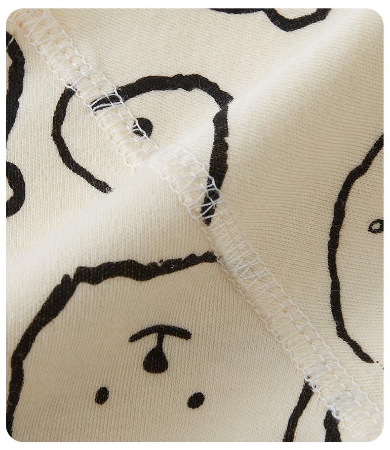 Jaydyequ Baby Long Boys and Lightweight Romper Baby Print Bear 59cm Clothes, Sleeve, Spring/Autumn, Girls, Coverall, Prep, Gift, All-Year Material,