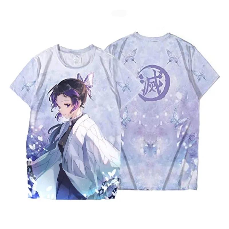 New Style Demon Slayer T Shirt Cartoon Anime Printing Man's Woman's Clothing Short Sleeve In Summer Children's Clothing Short Sleeve