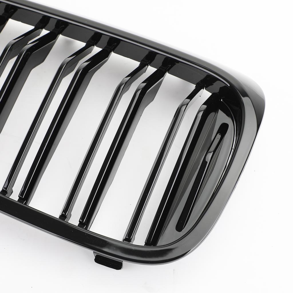 Front Kidney Grille Glossy Black Double Slat For BMW 5Series G30 G31 Sedan 17-19