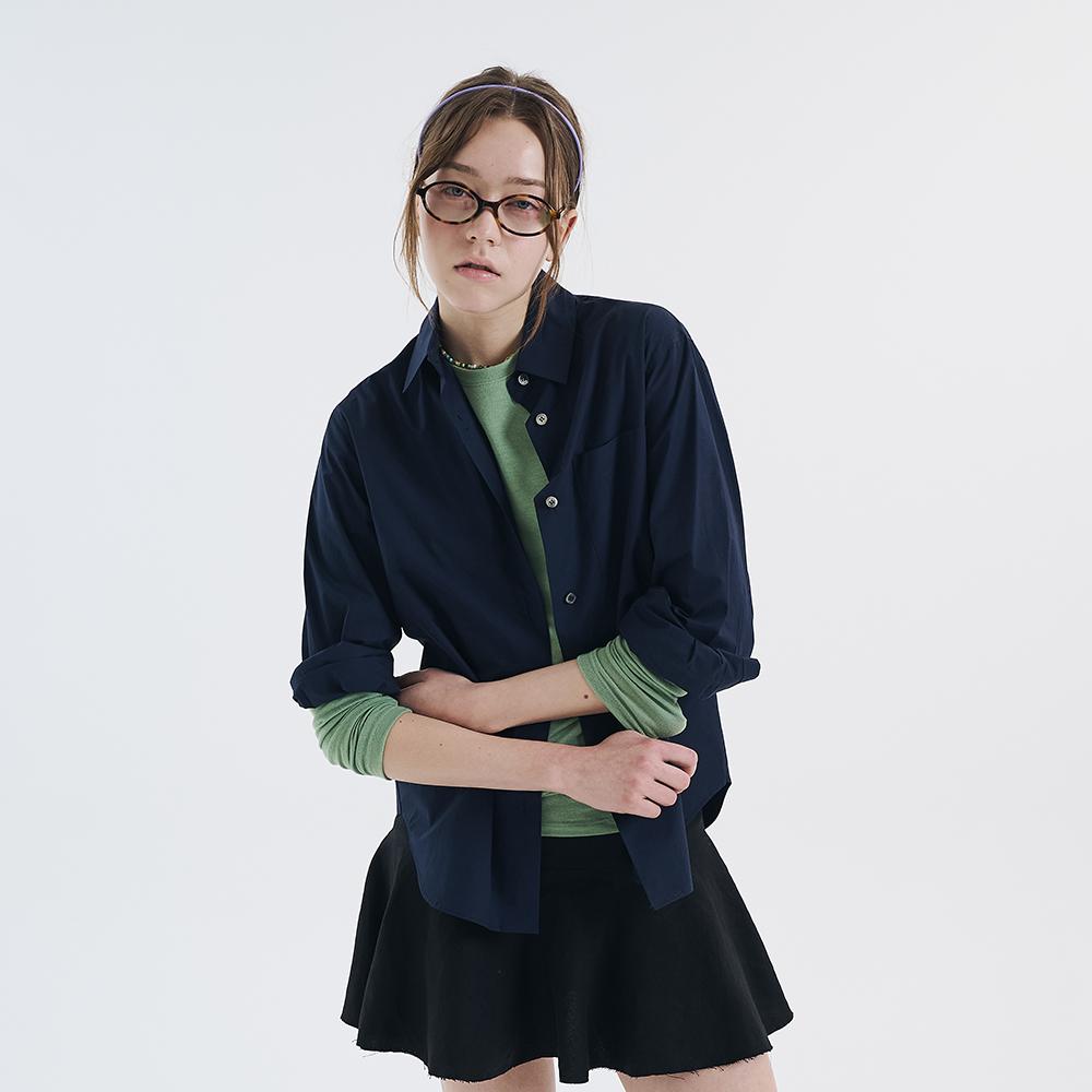 VOYONN Embroidered Point Signature Shirt Navy 022