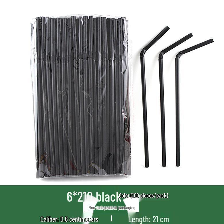

Individually Wrapped Black, White, Transparent, and Colored Disposable Plastic Straws