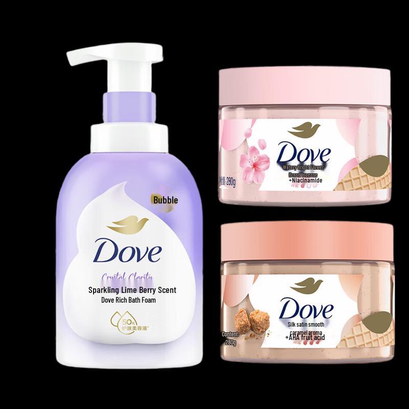 Dove Lime Bubble Bath & Dual Scrub Set
